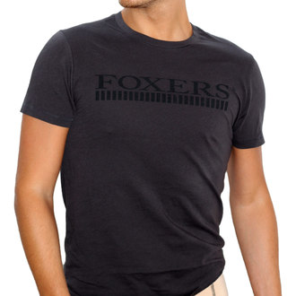 Premium Organic Cotton Men's Black Tshirt with Black FOXERS Logo