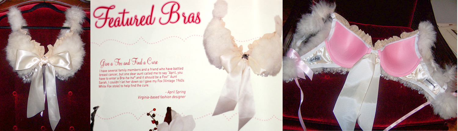 April Springs Fur Bra for Susan G Komen Bra Ha Ha