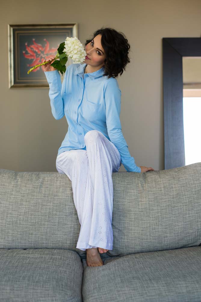 Stephy May in our light blue equestrian