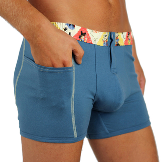 Men's Cowboy Blue Boxer Brief with FOXERS Rodeo Waistband